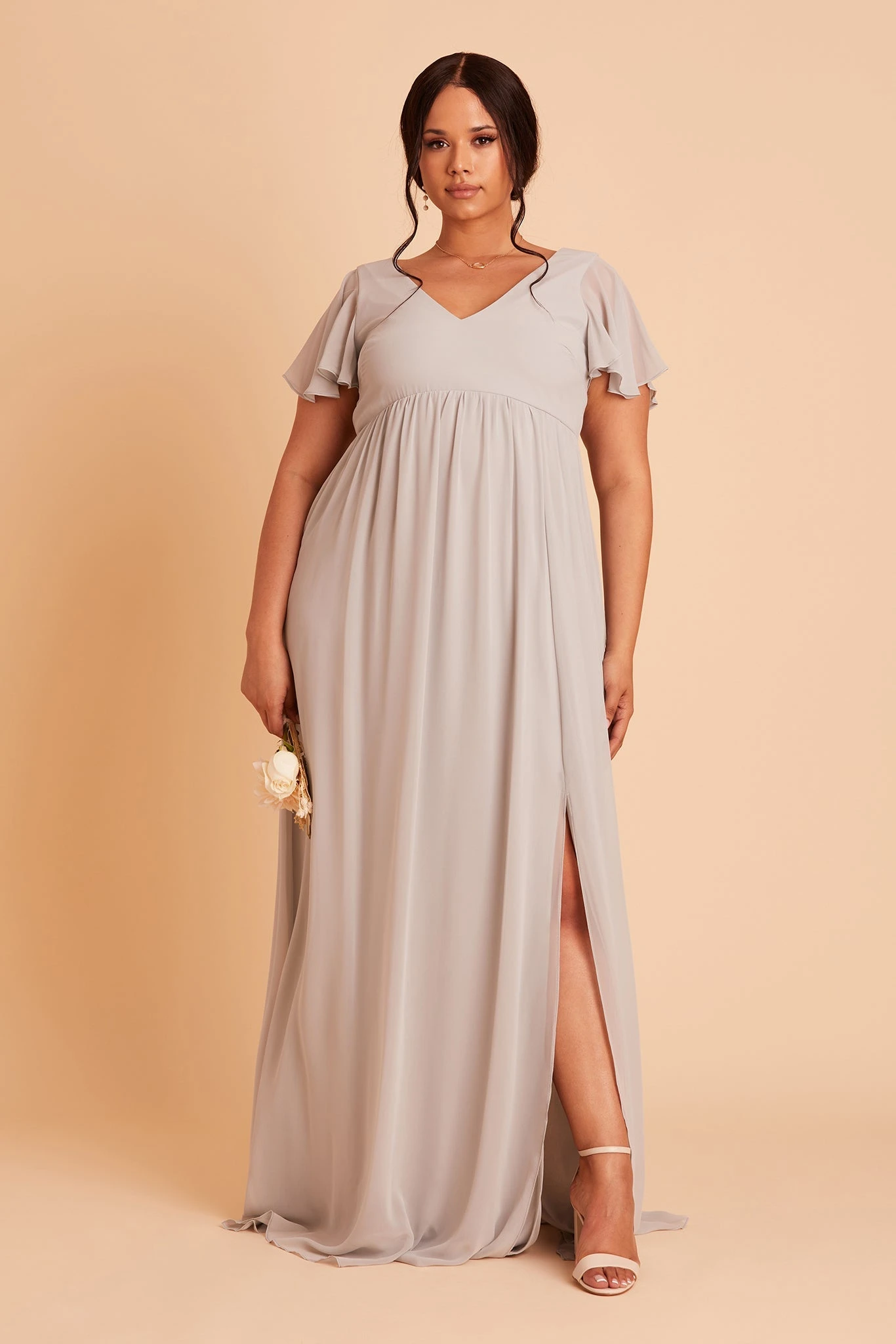 Hannah Empire Dress - Dove Gray