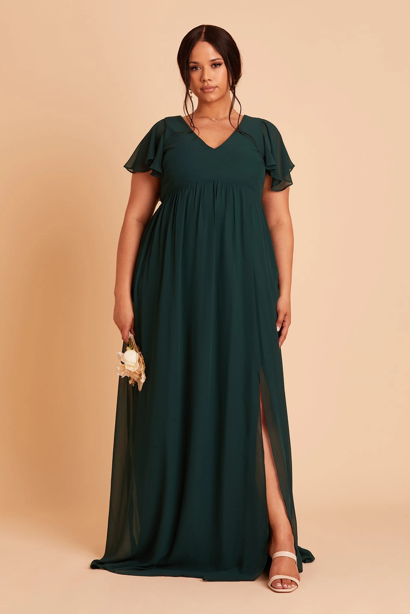Hannah Empire Dress - Emerald - Image 10