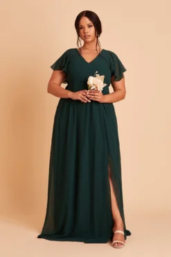 Hannah Empire Dress - Emerald