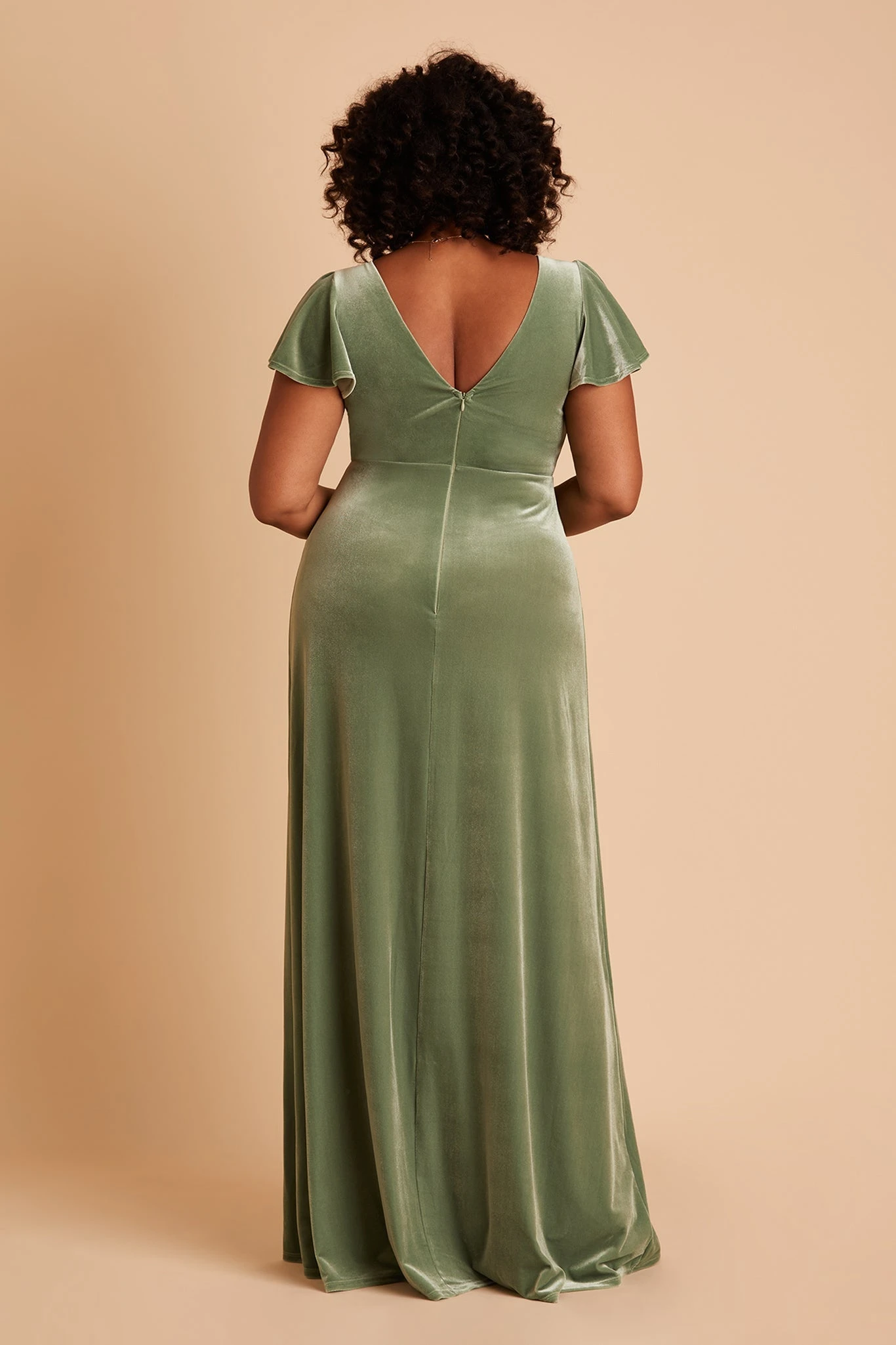 Hannah Velvet Dress - Dark Sage - Image 12