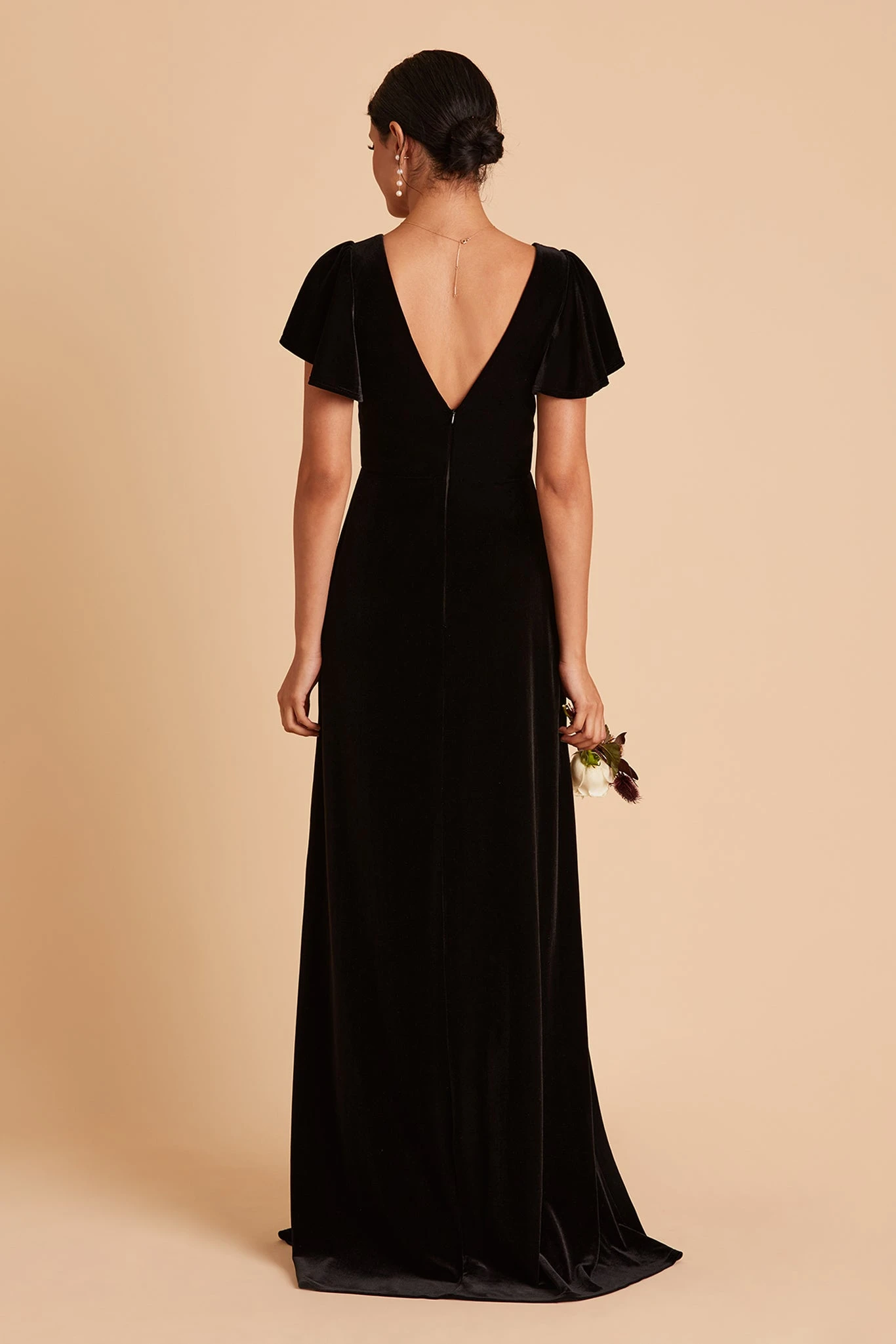 Hannah Velvet Dress - Black - Image 8