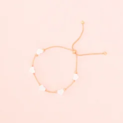 Heart Bracelet - White
