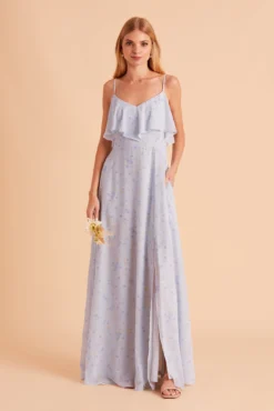 Jane Convertible Dress - Dusty Blue Floret