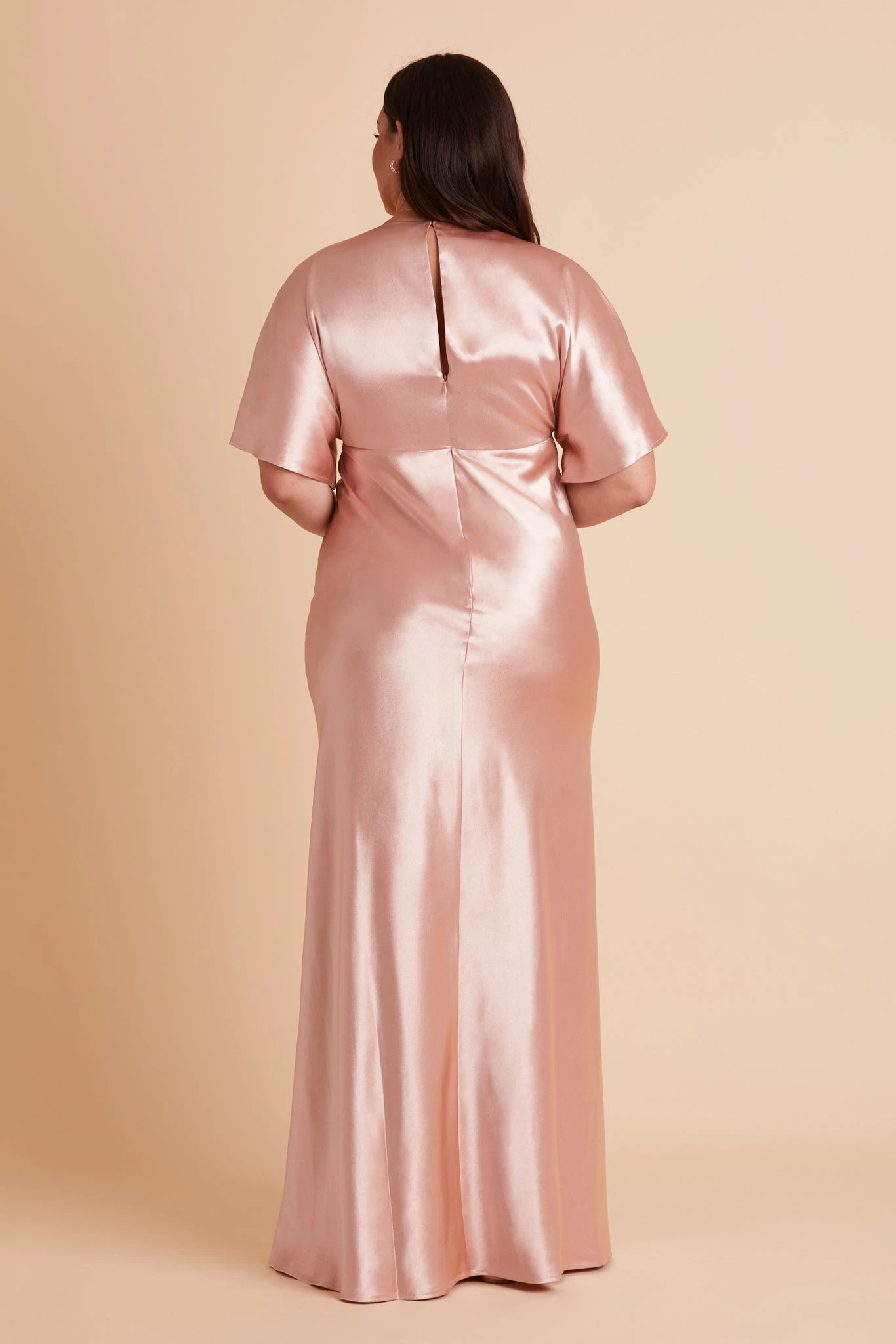 Jesse Shiny Satin Dress - Rose Gold - Image 10