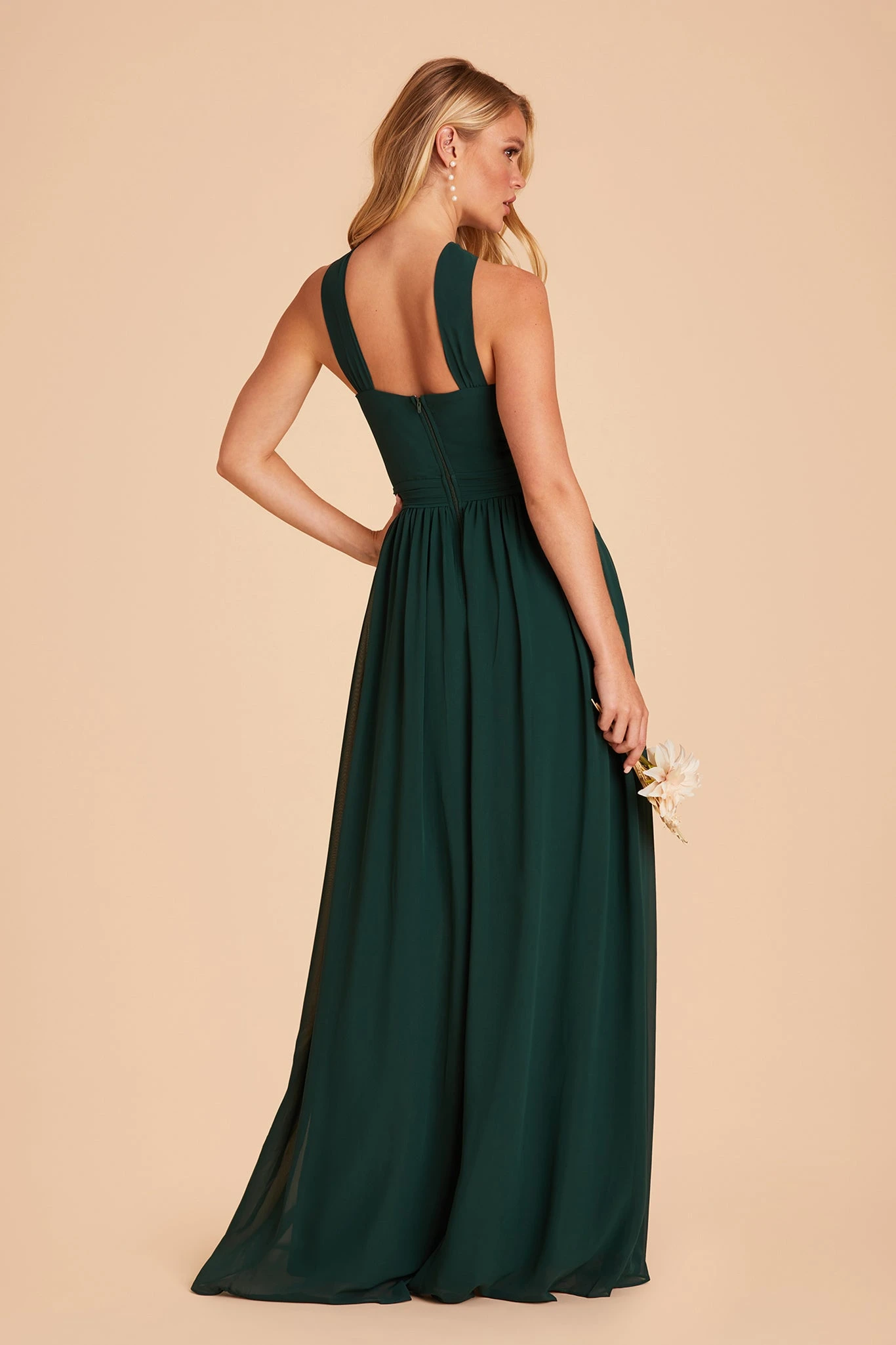 Kiko Chiffon Dress - Emerald - Image 8