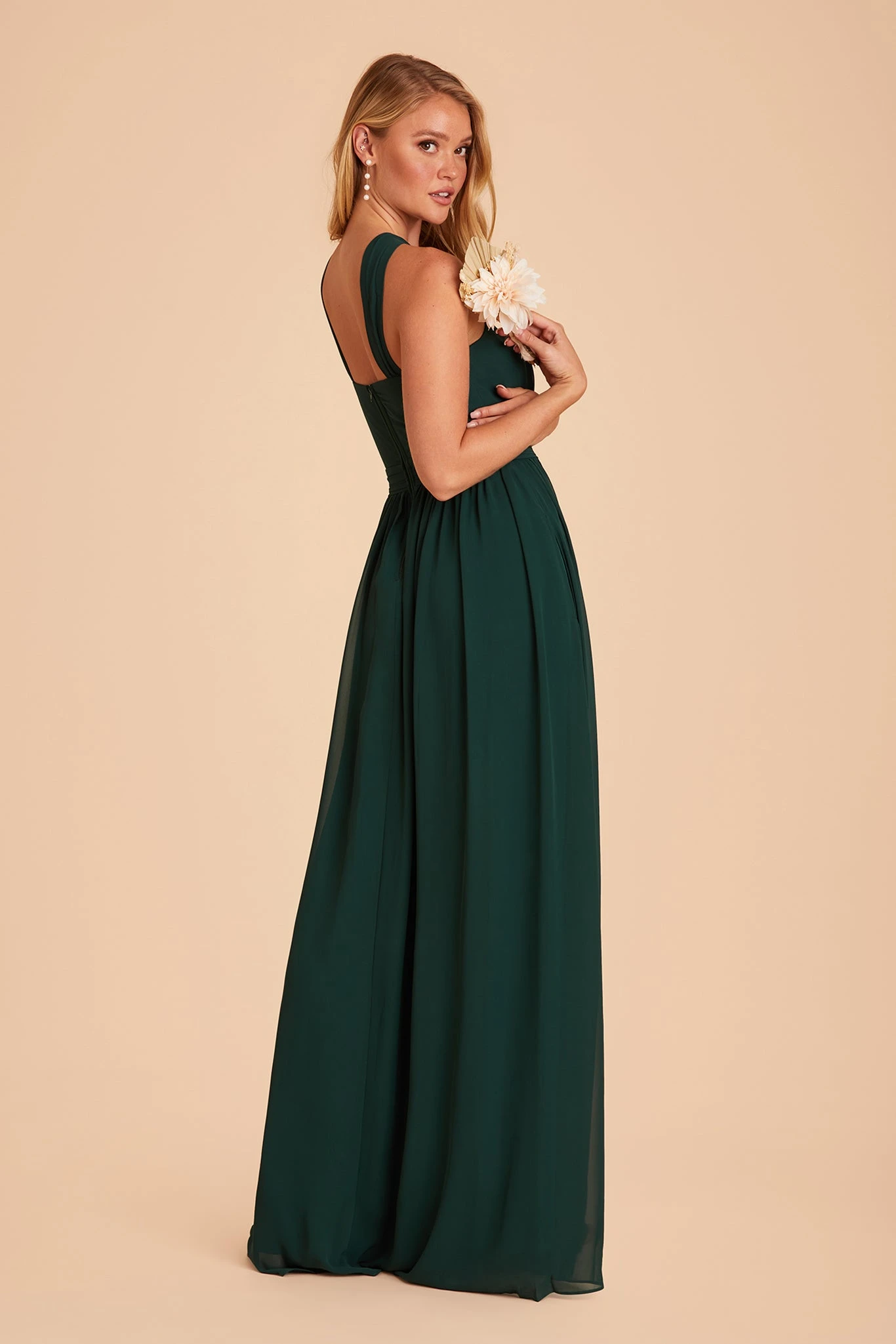 Kiko Chiffon Dress - Emerald - Image 7