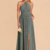 Kiko Chiffon Dress - Sea Glass