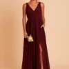 Laurie Empire Dress - Cabernet
