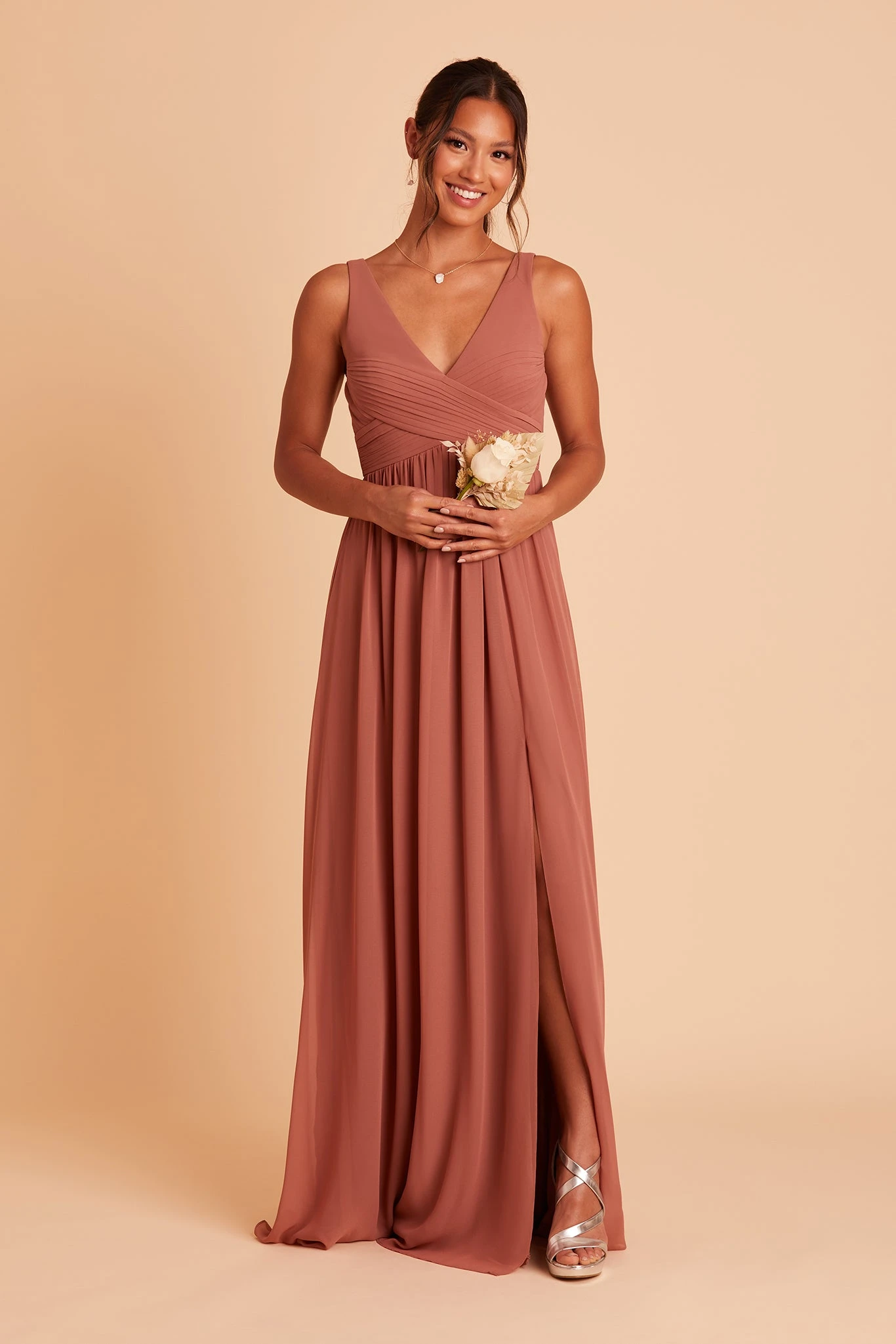 Laurie Empire Dress - Desert Rose - Image 2