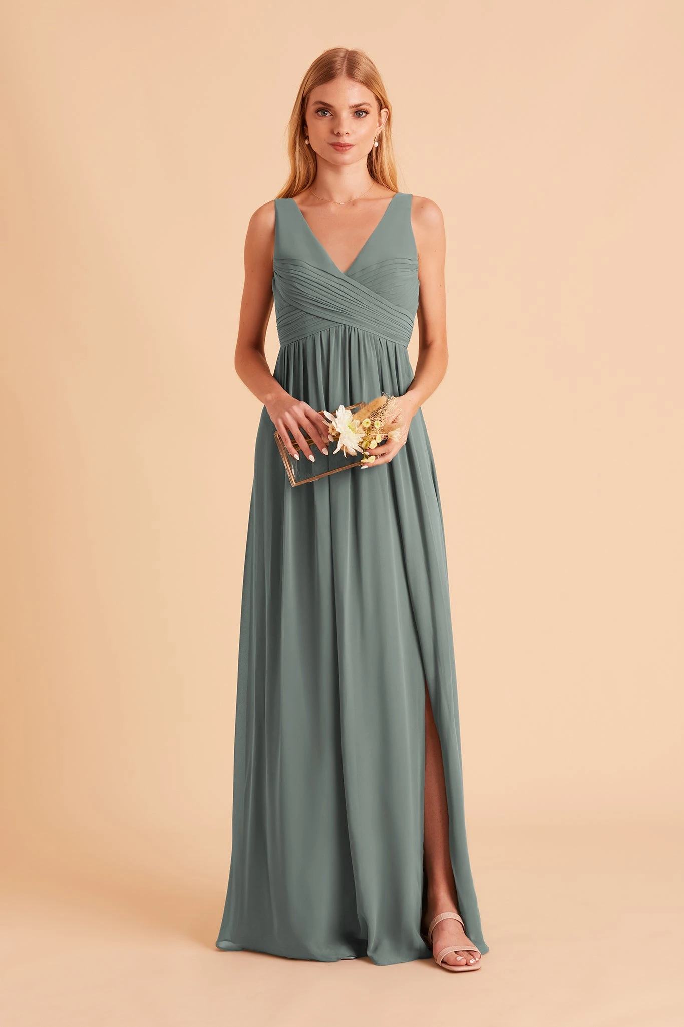 Laurie Empire Dress - Sea Glass - Image 6