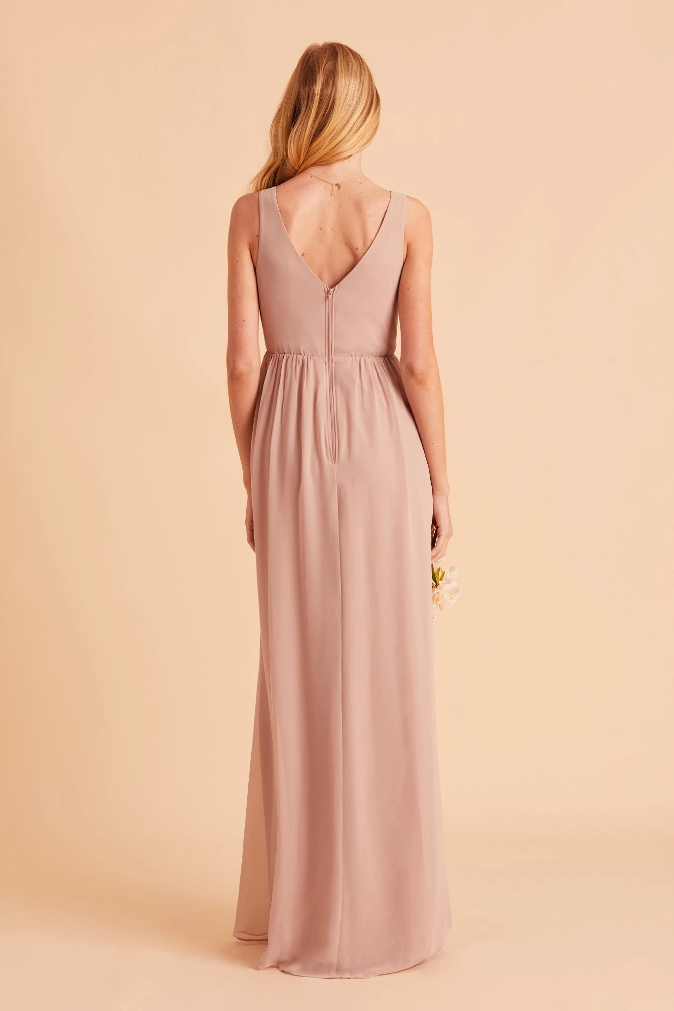 Laurie Empire Dress - Taupe - Image 6