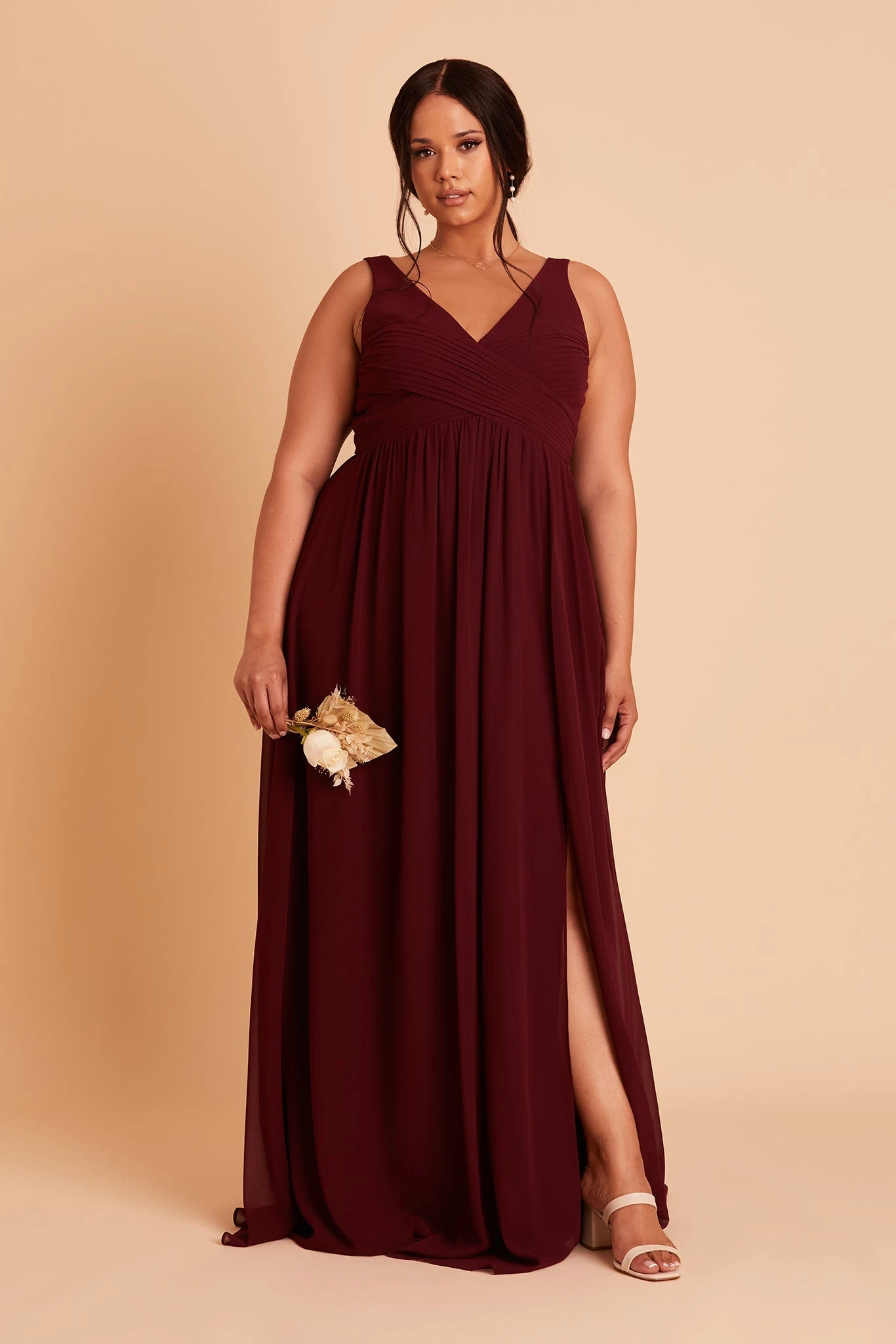 Laurie Empire Dress - Cabernet - Image 3