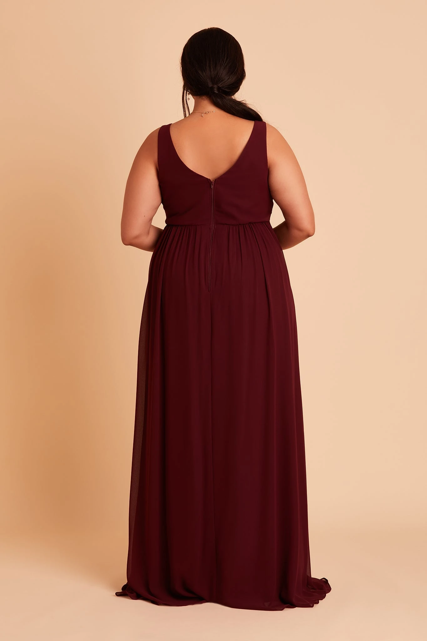 Laurie Empire Dress - Cabernet - Image 15