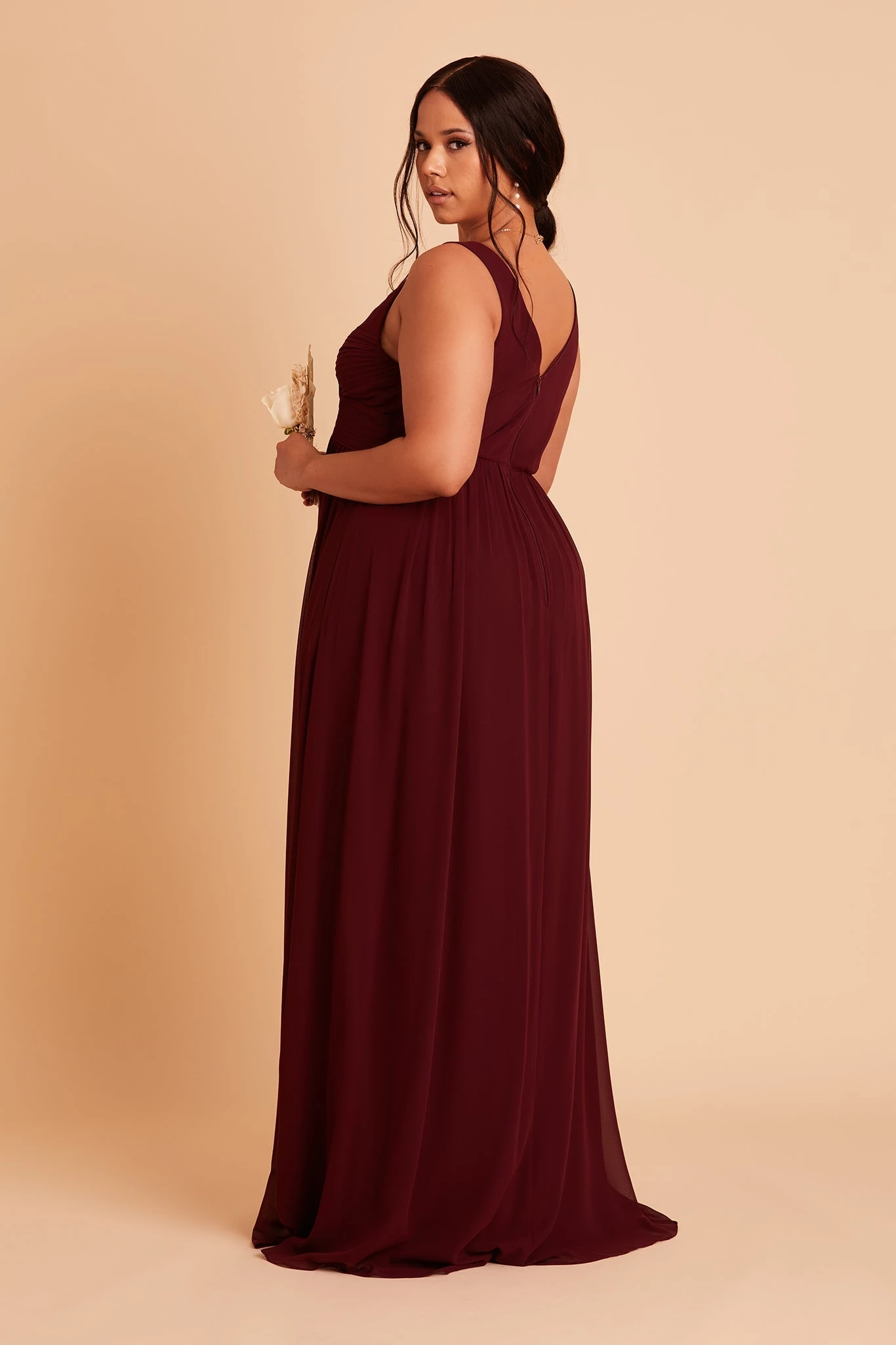 Laurie Empire Dress - Cabernet - Image 14