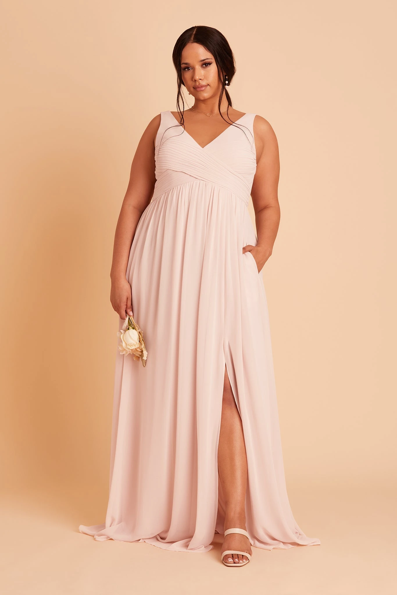 Laurie Empire Dress - Pale Blush - Image 12