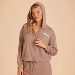 Zip Up Hoodie - Cocoa