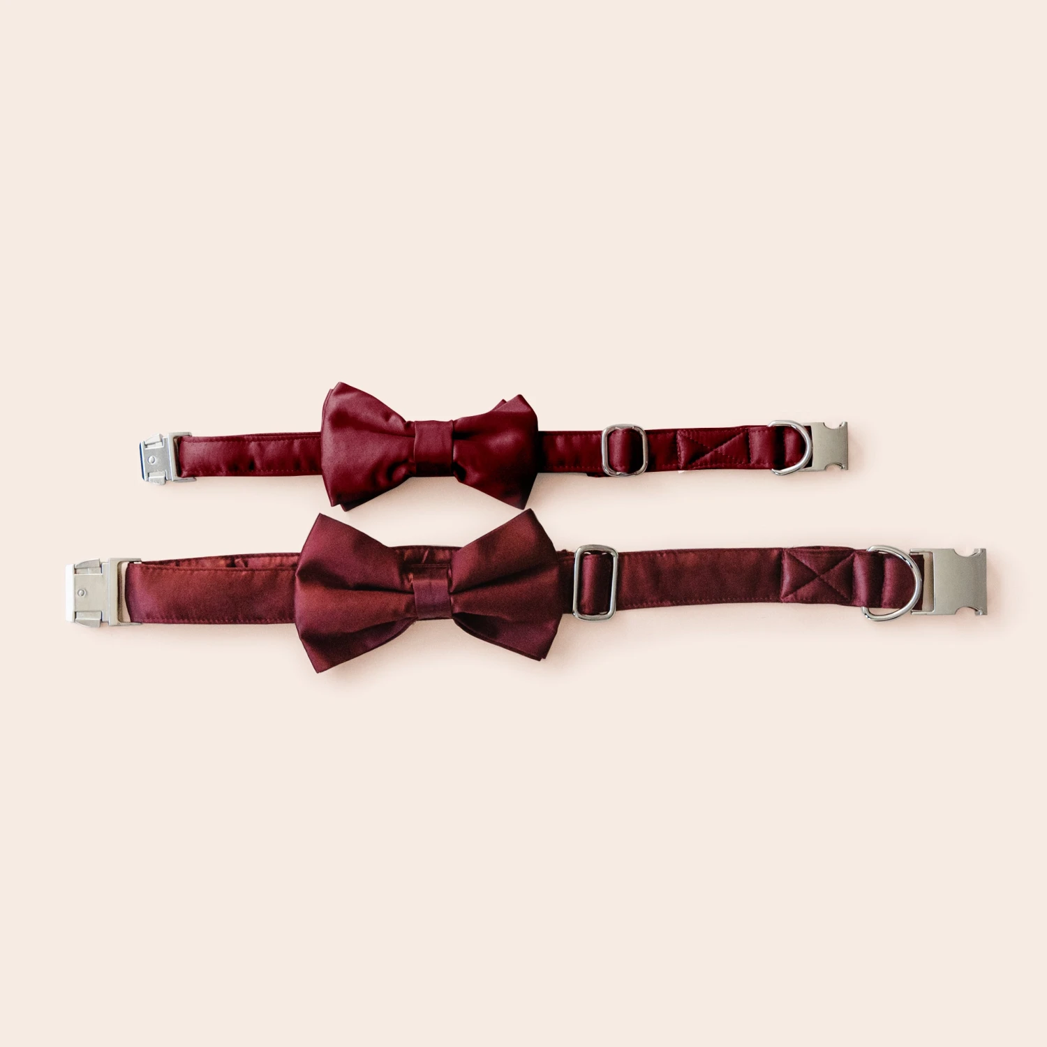 Sadie Dog Bow Tie Collar - Sheen Cabernet - Image 3