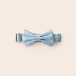 Sadie Dog Bow Tie Collar - Sheen Light Blue