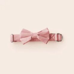 Sadie Dog Bow Tie Collar - Sheen Light Pink