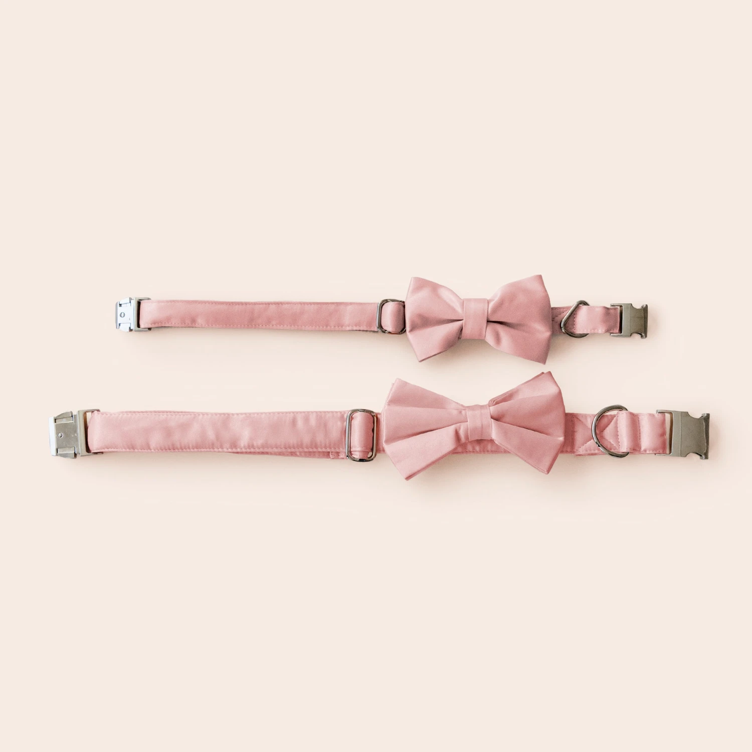 Sadie Dog Bow Tie Collar - Sheen Light Pink - Image 3