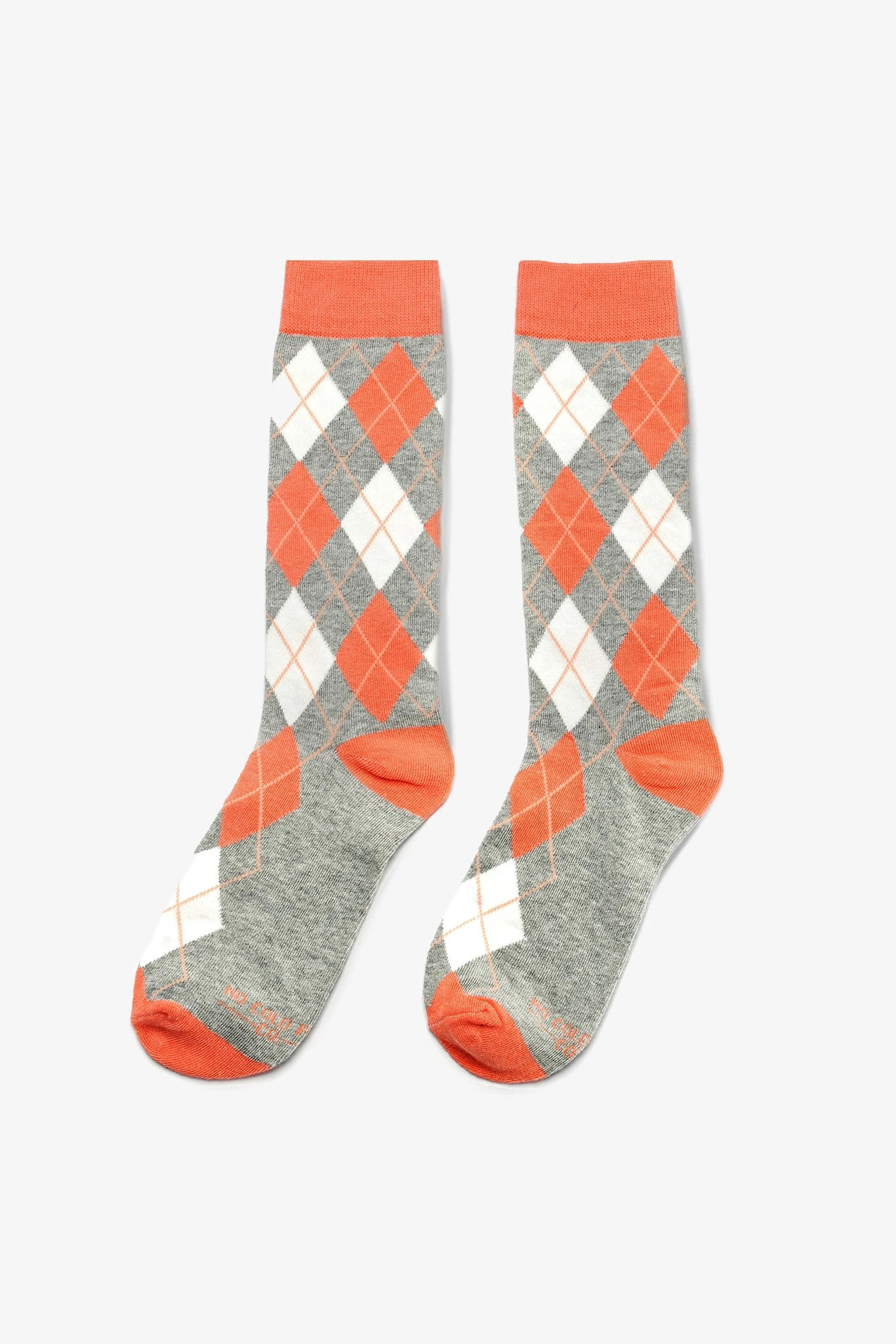 Argyle Groomsmen Socks By No Cold Feet - Coral - Image 2