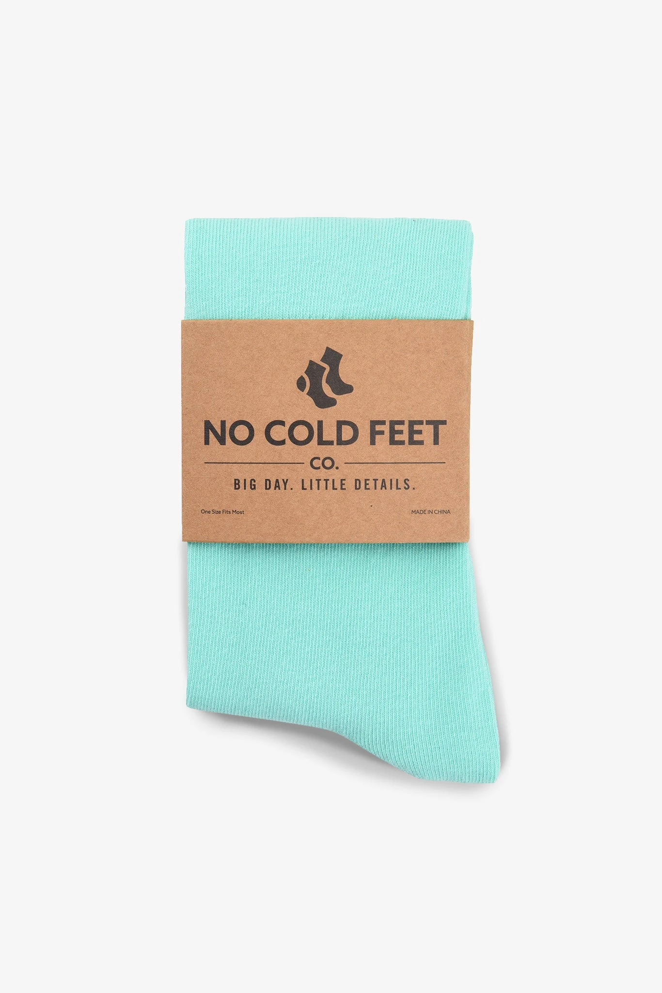 Solid Groomsmen Socks By No Cold Feet - Mint - Image 3