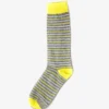 Striped Groomsmen Socks By No Cold Feet - Yellow
