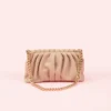 Ruched Handbag - Taupe