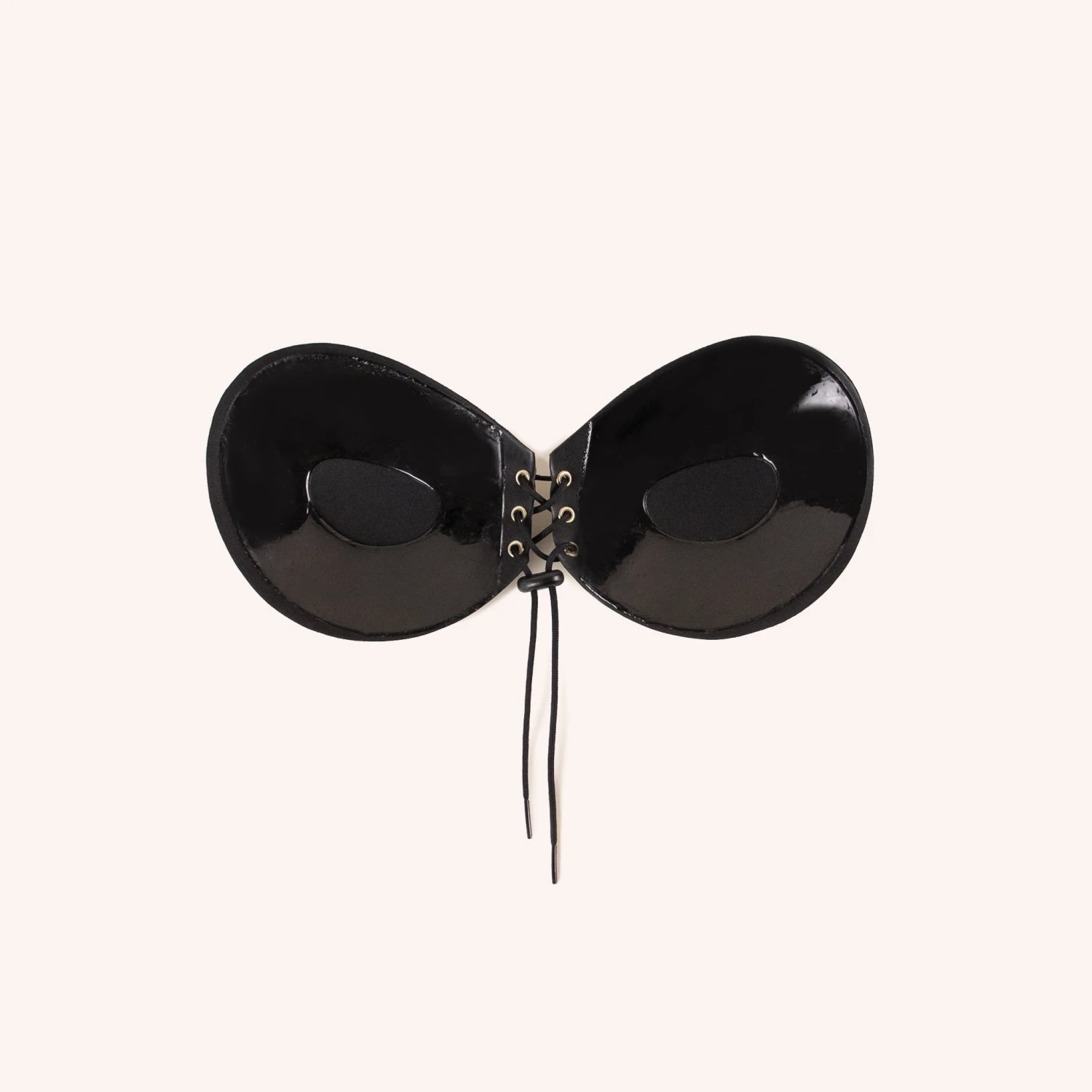 Tie Front Sticky Bra - Black - Image 4