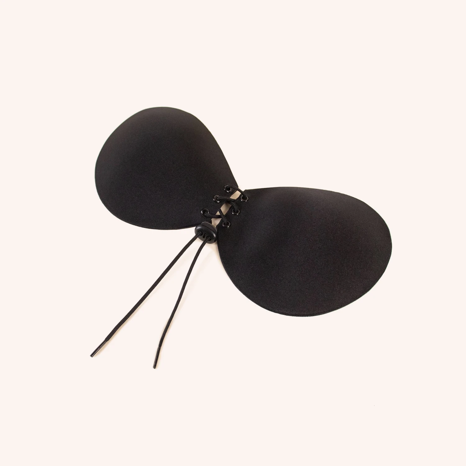 Tie Front Sticky Bra - Black - Image 3