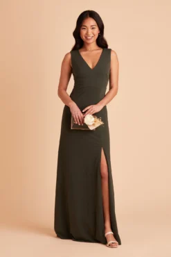 Shamin Crepe Dress - Olive