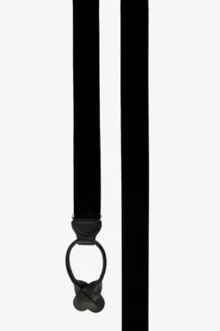 Grosgrain Suspenders By Suitshop - Black
