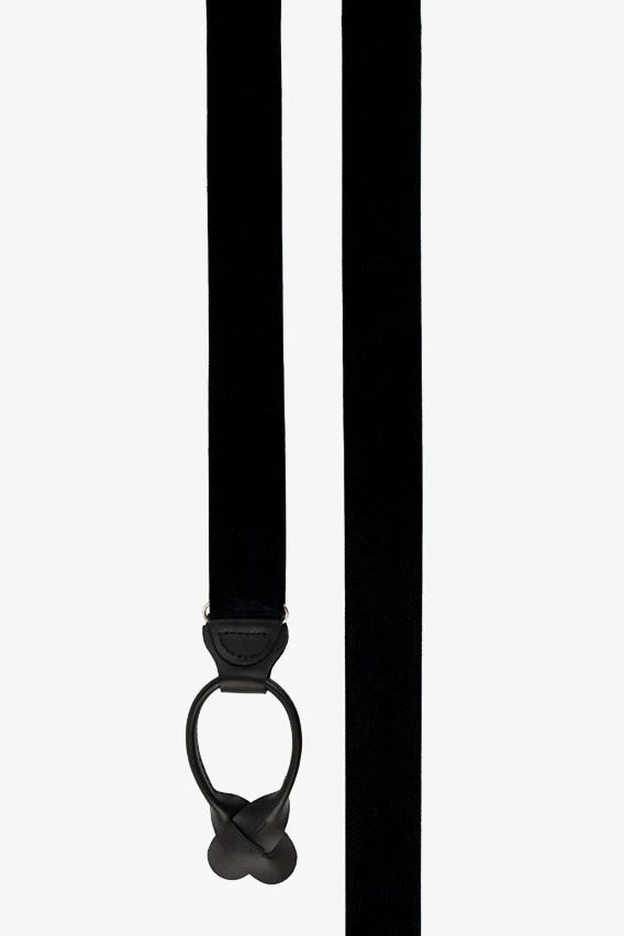 Grosgrain Suspenders By Suitshop - Black