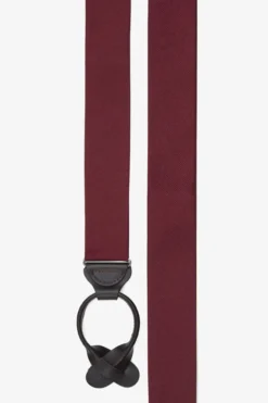 Grosgrain Suspenders By Suitshop - Burgundy