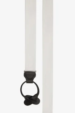 Grosgrain Suspenders By Suitshop - White