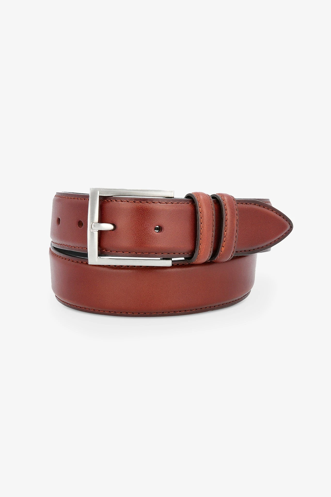 Leather Belt By Suitshop - Brown