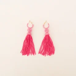 Tassel Earrings - Pink