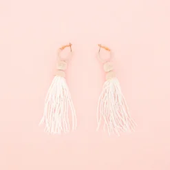 Tassel Earrings - White