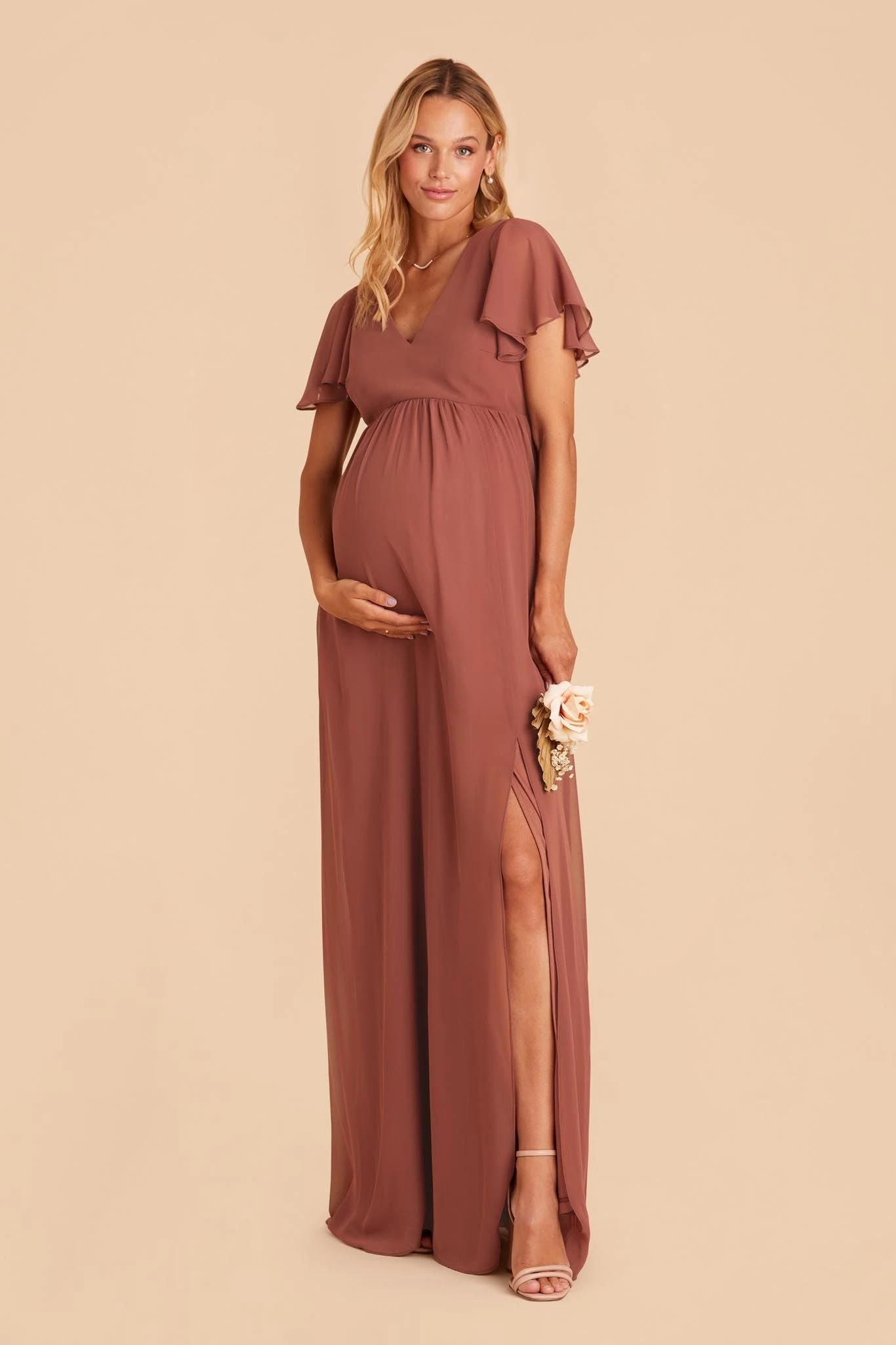 Hannah Empire Dress - Desert Rose - Image 2