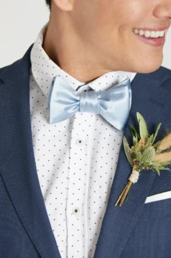 Daniel Bow Tie - Dusty Blue Sateen