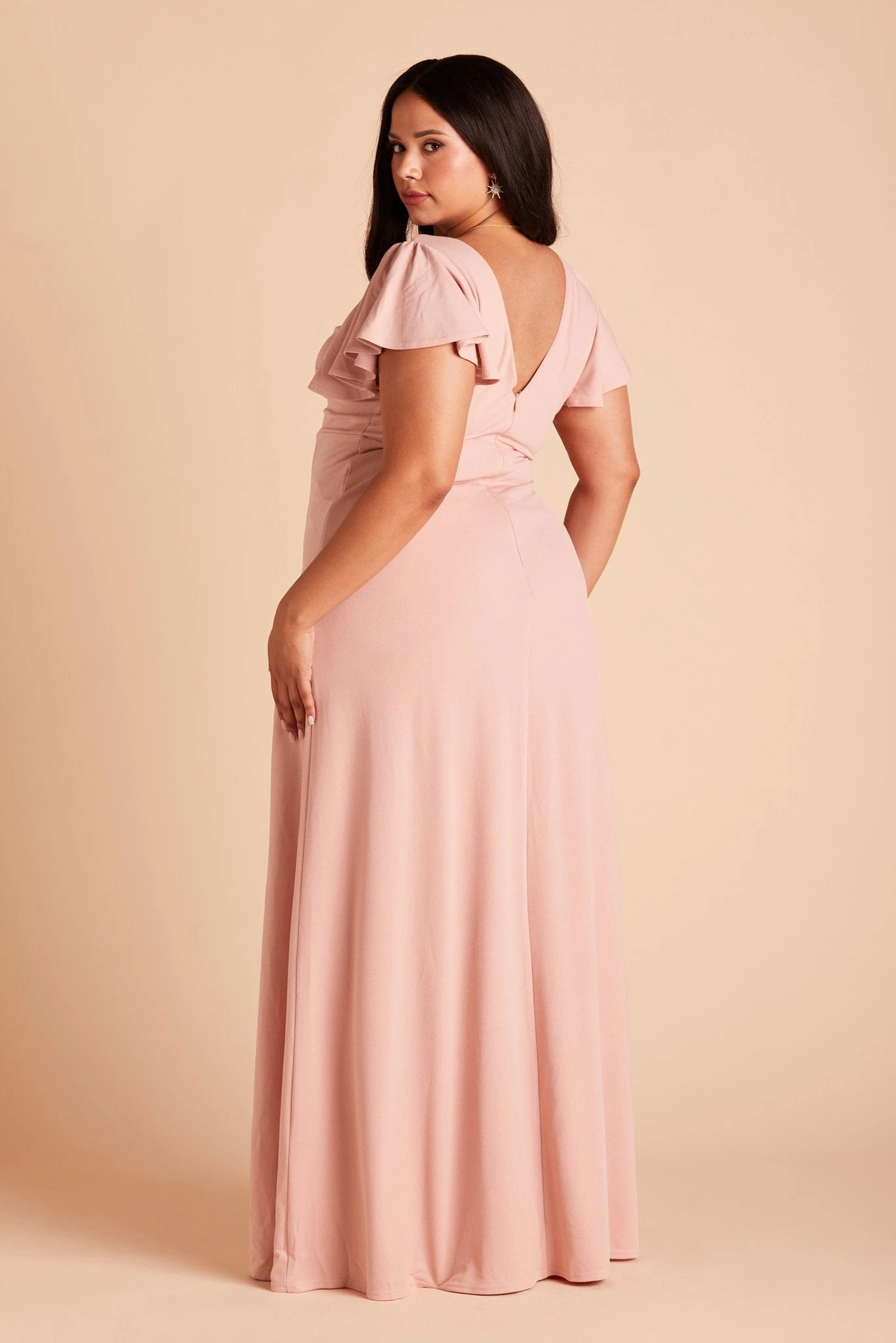 Hannah Crepe Dress - Dusty Rose - Image 8
