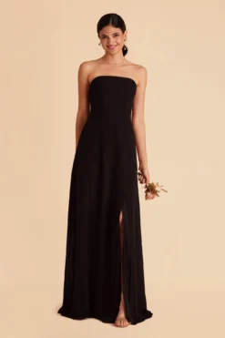 Chris Convertible Chiffon Dress - Black