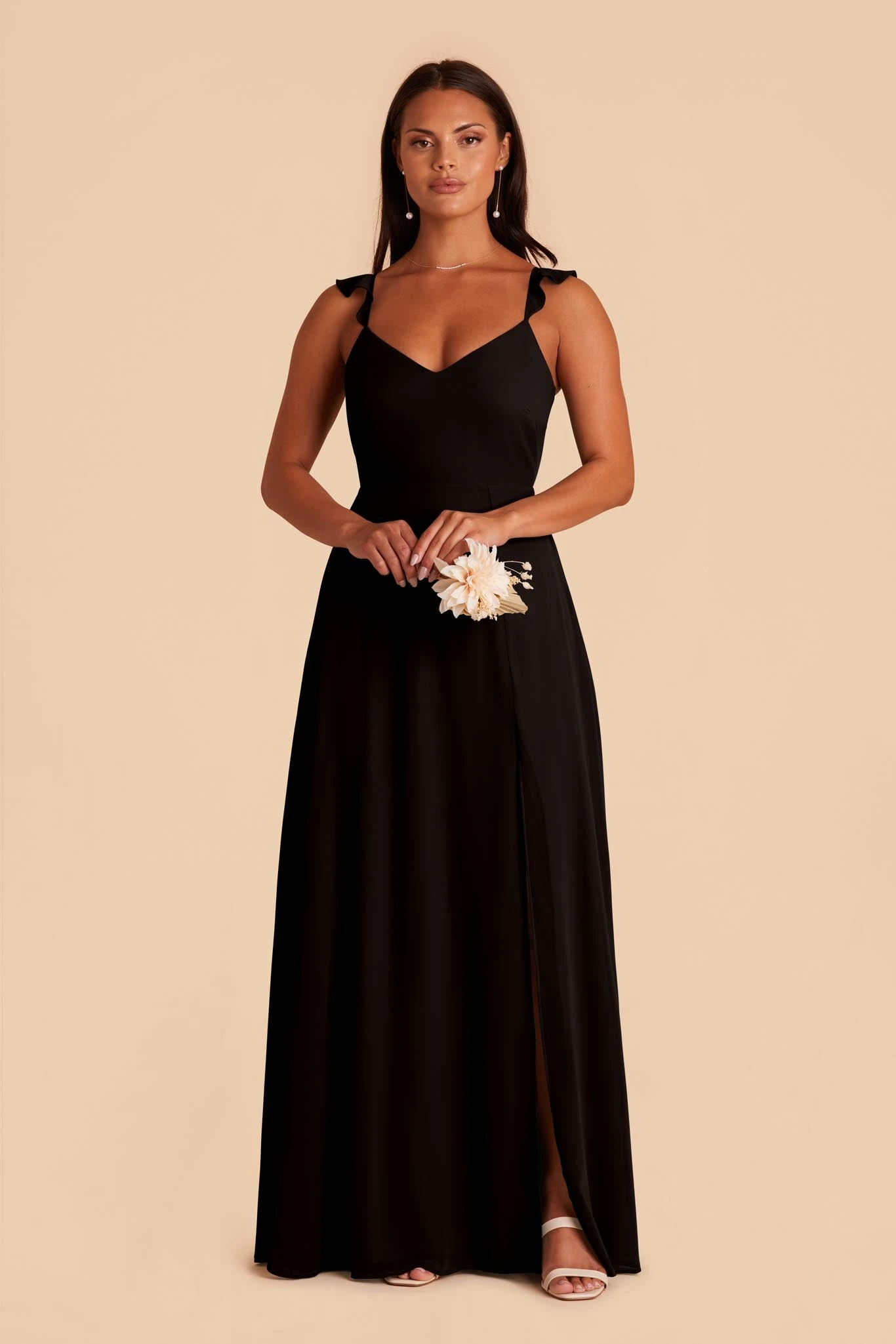 Doris Chiffon Dress - Black