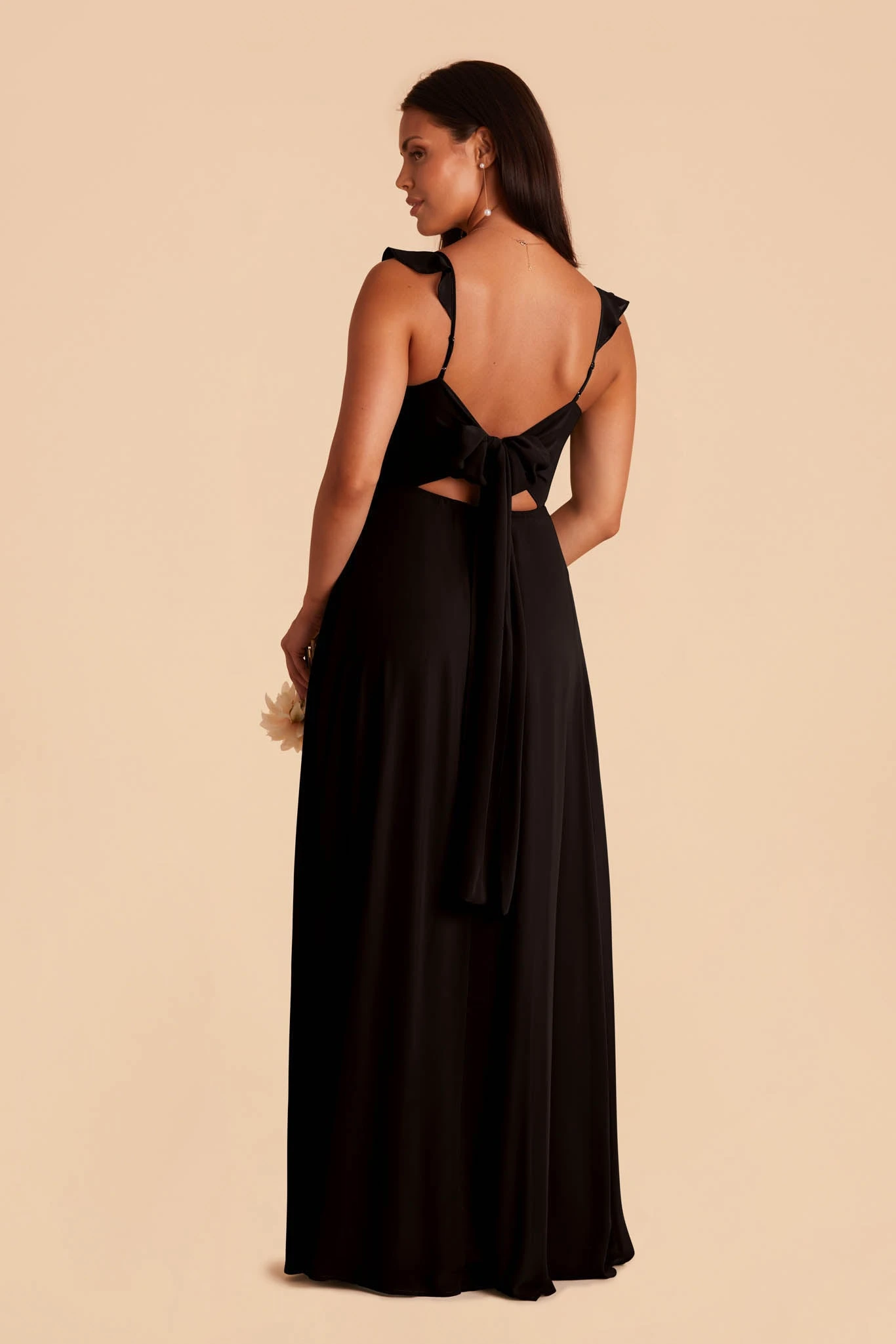 Doris Chiffon Dress - Black - Image 5