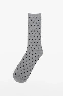 Groomsmen Socks - Polka Dot Grey
