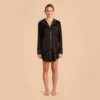 Kamryn Satin Sleepshirt - Black