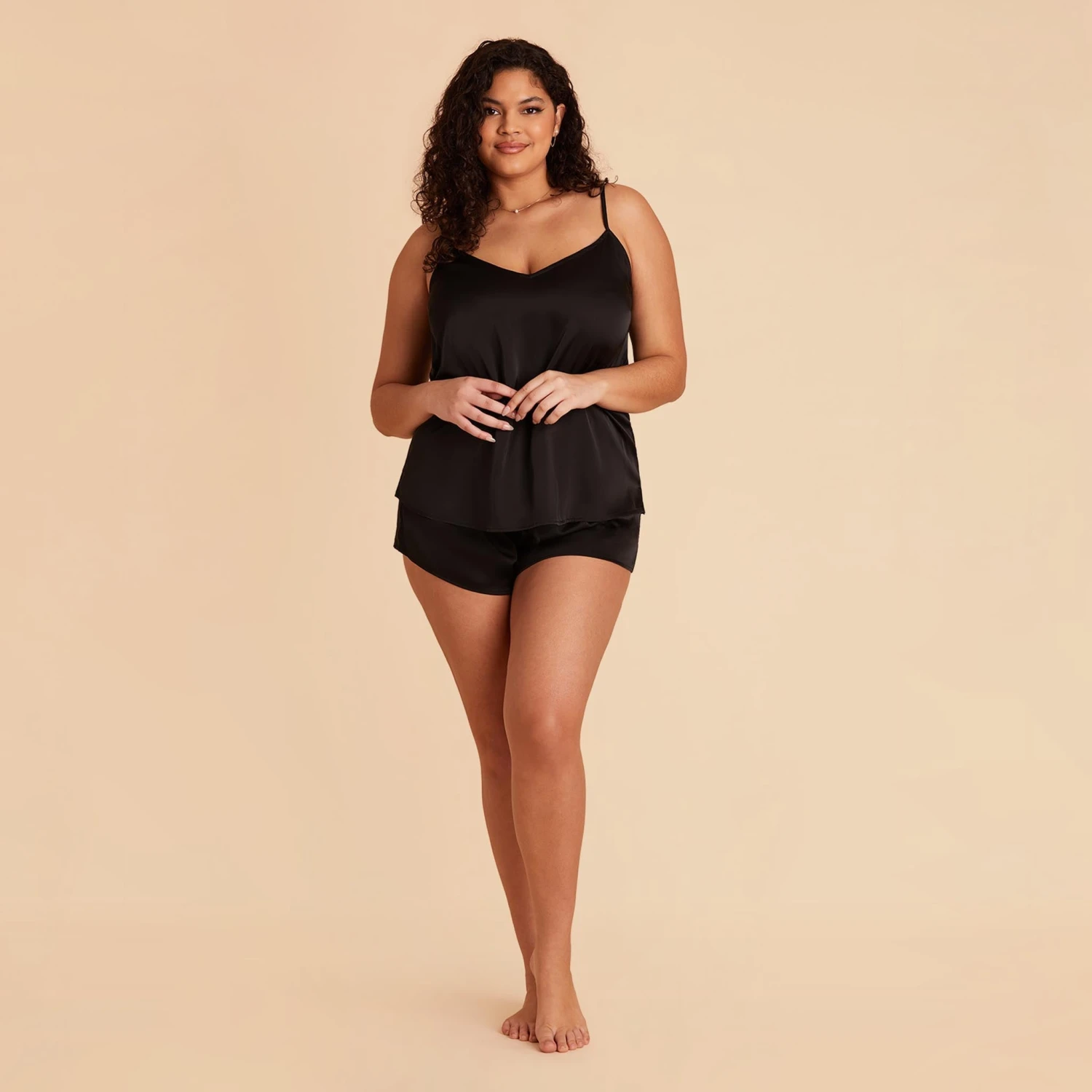 Olivia Cami And Shorts Set - Black - Image 14