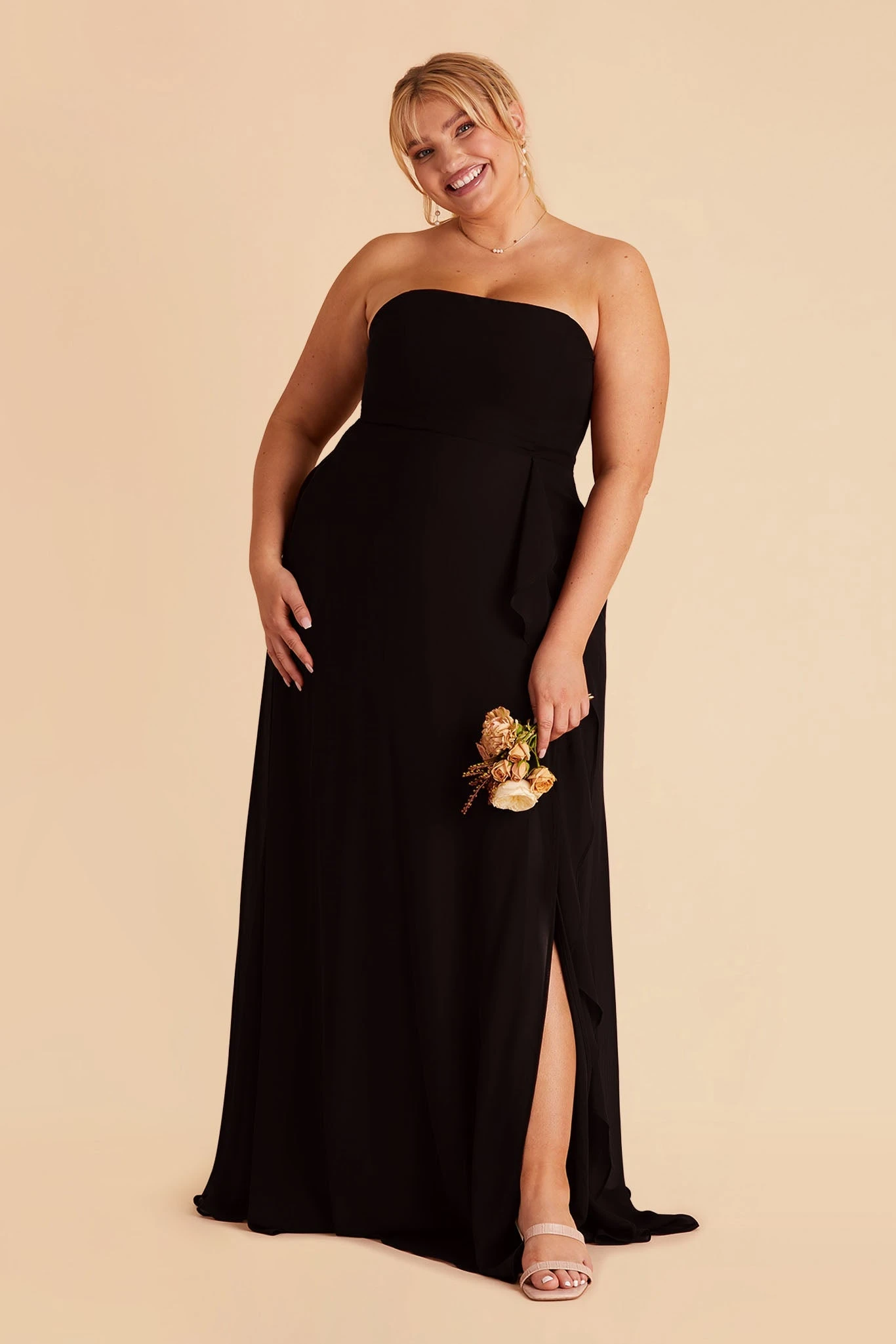 Winnie Convertible Chiffon Dress - Black - Image 9