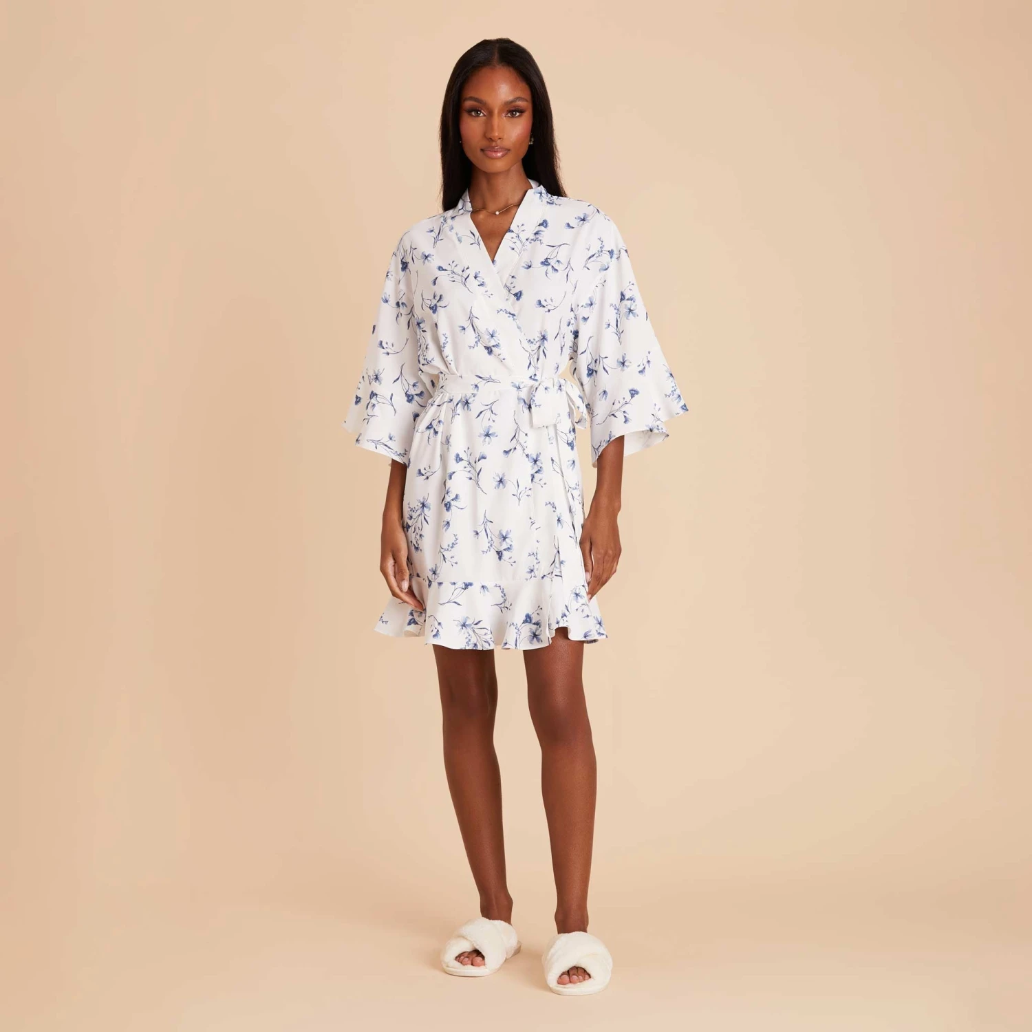Kenny Floral Ruffle Robe - Blue Le Fleur - Image 3