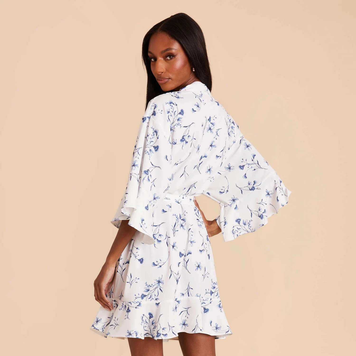 Kenny Floral Ruffle Robe - Blue Le Fleur - Image 7